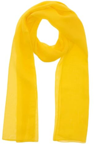 WESTEND CHOICE Ladies Chiffon Scarves Women Plain Neck Scarf Soft Headwrap Girls Headscarf Sheer Wrap women's scarves & wraps 150x45 cm (Yellow)