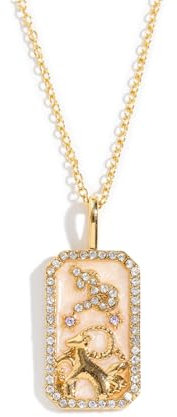 Symretie Gold Sternzeichen Widder Kette,Sternzeichen Anhänger Halskette,Edelstahl Kette mit Sternzeichen,Widder ketten für Damen Mädchen