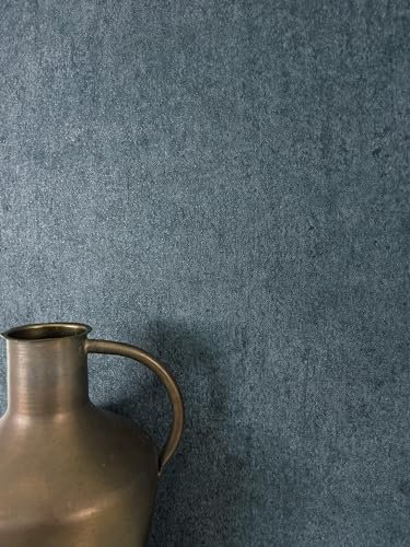 Newroom Tapete Blau Vliestapete Beton - Universal Modern Dunkelblau Graublau Unifarbe Struktur Einfarbig Industrial Betonoptik Betonwand inkl. Tapezier-Ratgeber