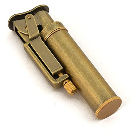 Kerosin Kupfer Feuerzeug Vintage Graben Feuerzeug Winddichtes Messing Feuerzeug Kühles Feuerzeug für Camping Küche ﻿ (Bronze)