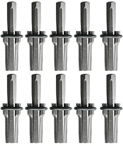 COSSIKA Steinspalter, 10er-Pack, robuste Keile und Federscheiben, 5/8 Zoll, Dübel, Unterlegscheibe und Keil, Beton, Felssteinspalter, Handwerkzeug