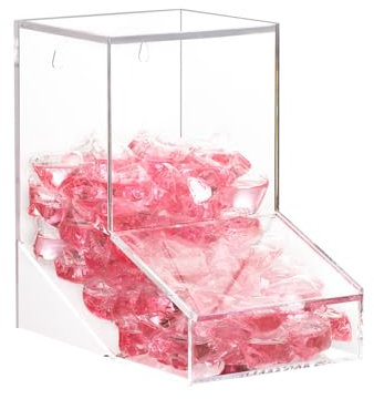 QCBF Acrylic Candy Dispenser, Grocery Store Storage Bin, Candy Dispenser, Laundry Compartment Container, Suitable for Bathroom, Laundry Room, toy Room, Wall Mounted Storage Placer