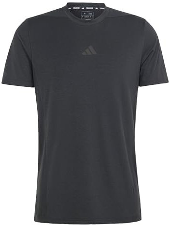 adidas T-Shirt (Short Sleeve) Designed for Training Workout T-Shirt, Black, IK9725, 3XLT