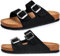 Herren Pantoletten Sandalen Hausschuhe Flache Latschen Sommerschuhe Erwachsene Schlappen Arbeitsschuhe Bequeme Classic(Schwarz,46 EU)