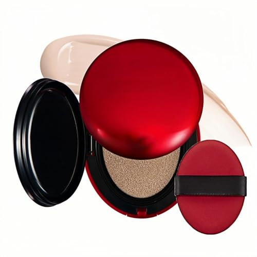 Red Cushion Foundation, Skin Cushion Foundation, No.1 Choice for skin, Long-Lasting, Lightweight, Buildable Coverage, Semi-Matte Finish, for All Skin Types (21N)