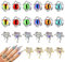 22 PCS Devil Eye Nail Charms and Heart Cross Nail Charms, 3D Alloy Piercing Nail Charms for Acrylic Nails, Nail Art Rhinestones Decoration for Nail Art Supplies Manicure Craft DIY