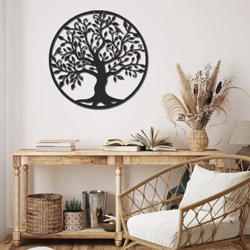 BAOHUAHU Lebensbaum Wanddeko 30CM Großer Baum des Lebens Wanddeko metall Hängende Wanddekoration geeignet für Wohnzimmer, Schlafzimmer und Gärten(30CM)