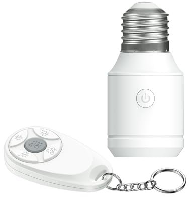 Funkschalter - Thinkbee 230V Schraube Lampenhalter mit tragbaren kabellosen RF-Schalter, Glühbirne Sockel Adapter Konverter einfach in E26 E27 Glühbirnensockel zu schrauben, Fernbedienung Ihre Lampe