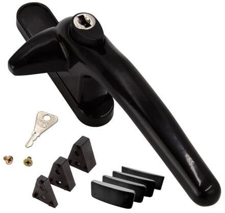 Universal Cockspur Window Handle Kit - Right, Black/Black