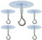 XNBTFK 5 PCS Self-Adhesive Ceiling Hooks, Heavy Duty Ceiling Hooks for Hanging Plants, Lights, Wind Chimes, and More - No Drilling Required, Easy to Install