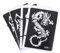 Vaguelly 4Stücke Glitzer Tattoo Schablonen Aushöhlungsschablonen Mit Drachen Wolf Und Tiger Motiven Für Airbrush Und Körperbemalung Wiederverwendbare Vorlagen Für Designs