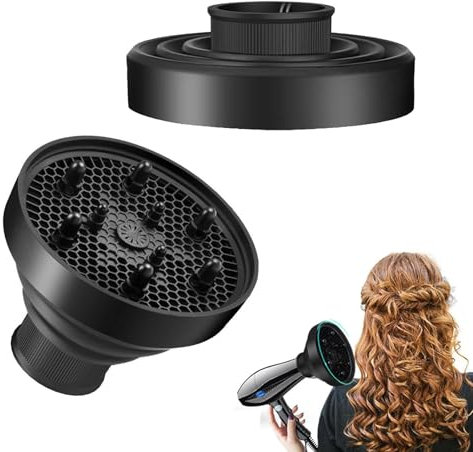Diffusor für Haare, faltbar, Universal, Diffusor für Haartrockner, Silikon, Föhn Aufsatz, für Lockiges oder Welliges Haar