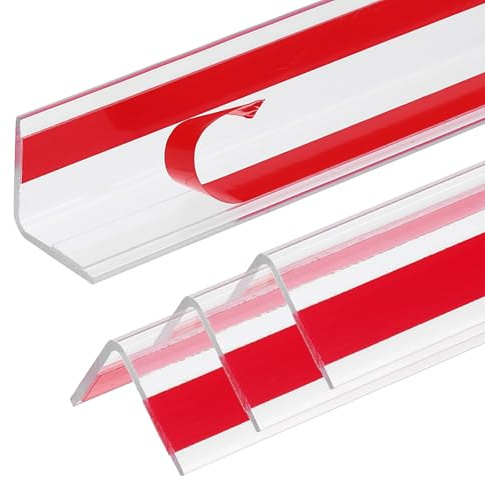 sourcing map 4Pcs Wall Corner Protector, Self Adhesive Clear Corner Protector Strip for Door Wall Table Cabinet Furniture Edge Guard 31.5 x 0.98