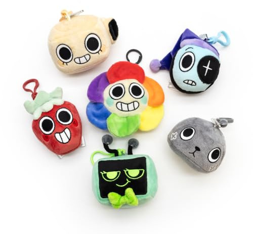 Culture Fly Dandy's World Mystery Plush Bag Clip Keychain, Officially Licensed Collectible Blind Bag, Ages 3+
