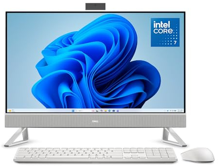 Dell 27 All-in-One Desktop - Intel Core 7 150U, 16GB RAM, 1TB SSD | 27'' FHD, Intel Graphics, Windows 11 Home, Wi‑Fi 6E, Bluetooth 5.2, Stereo Speakers, 5MP IR Tilt Camera, Keyboard & Mouse