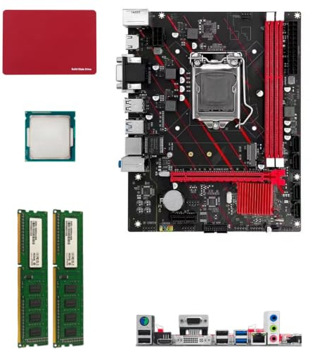 Scheda madre CPU Memoria SSD Combo B85M-VDH E3-1231V3 (2×8 GB) DDR3 512 GB | Dual Channel DDR3 M.2 NVME Motherboard Xeon 4-Core 3.40 GHz LGA1150 Desktop CPU Processor SATA III 512GB 2.5”Internal SSD