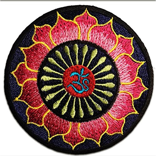 Catch the Patch Om Symbol Spirituell Meditation - (Größe: Ø 8 cm) – Kultige Aufnäher zum Aufbügeln & Aufnähen – Für Jacken, Rucksäcke, Shirts & Cosplay – Ein Must-have für DIY-Fans