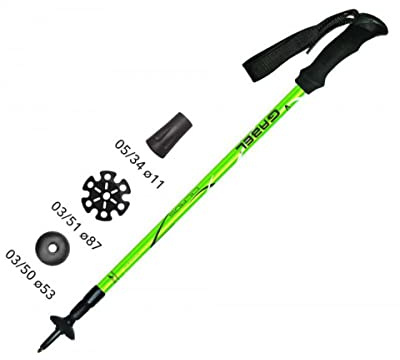 Cilaos Lite Economy Comfort Trekkingstöcke (Teleskopstöcke) - Gabel, Farbe:Lime (schwarz)