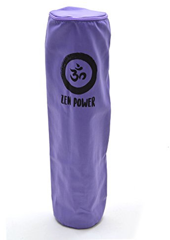 Zen Power - Yoga-Tasche Namaste aus 100% Baumwolle - praktischer Yoga-Beutel - 63x25cm in Lila