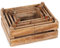 DESIGN DELIGHTS DEKO HOLZKISTEN Set WINEYARD 45 | 4 teiliges Vintage Kisten Set aus Altholz, Shabby Style Weinkisten| Kistenset Farbe: Natur-braun