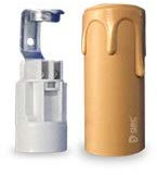 Douille + housse de bougie E14 26 x 65 mm Crème GSC 2203362