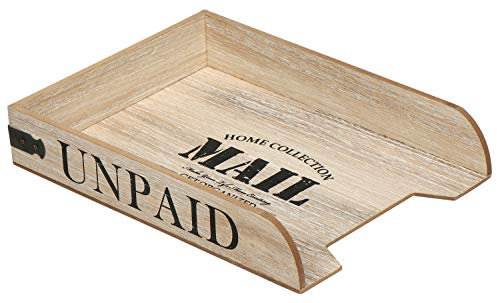 com-four® Ablagefach für Briefe - Briefablage aus MDF - Ablagesystem für den Schreibtisch - Stapelbarer Ablagekorb fürs Büro (01 Stück - Unpaid)