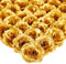 50 Pack Gold Roses Artificial Flowers Bulk, 7.6 cm Stemless Fake Silk Roses for Decorations, Wedding, Faux Bouquets
