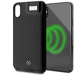 Celly Powercase for Apple iPhone X/XS with Integrated Battery and Wireless Charging, 5W, Black