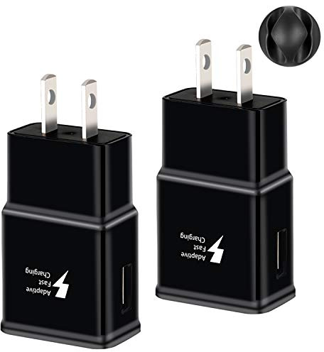 2 Pack Fast Charging Block, USB Adaptive Fast Charger Box Android Cell Phone Tablet Adapter for Samsung Galaxy S20 S10 S9 S8 S7 A56 A55 A54 A40 A36 A35 A25 A20 A16 A15 A14 A13 Note8 9, EP-TA20JBE