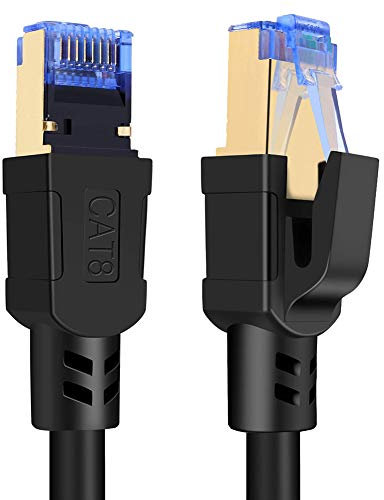 SEPWIK CAT8 Ethernet Cable 40Gbps 2000Mhz High Speed Gigabit SFTP LAN Network Internet Cables RJ45 Gold Plated Connector for Switch Router Modem Gaming Xbox Smart Home