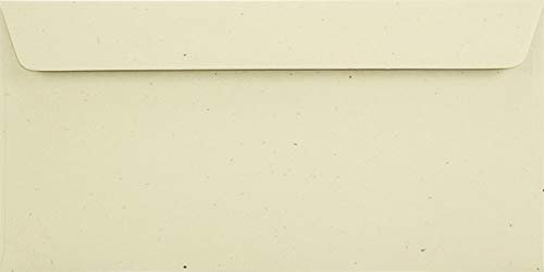 Netuno 25 Briefhüllen Tabakfarbe DL 11 x 22 cm 130g Flora Tabacco Natur elegante Briefumschläge aus Recycling Papier Öko Briefkuverts DIN Lang für Geburtstagskarten Glückwunsch-Karten