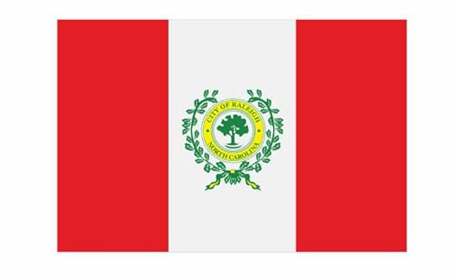 U24 Aufkleber Raleigh City Flagge Fahne 8 x 5 cm Autoaufkleber Sticker