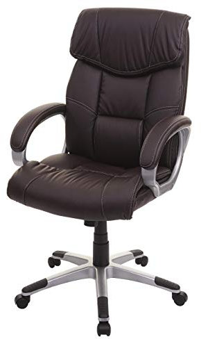 Mendler Bürostuhl HWC-A71, Chefsessel Drehstuhl, Kunstleder - Coffee-braun