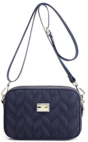 YANAIER Damen Handy Umhängetasche Schultertasche Wasserdicht Nylon kleine Tasche Handytaschen zum Umhängen Frauen Brieftasche Saphirblau