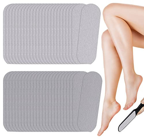 EBANKU 50pcs Lima de pie para herramientas pedicura lima de pedicura para pies relleno de papel escofina de repuesto para pedicura(Gris)