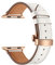 Correa de cuero para Apple Watch Band 45mm 44mm 42mm 49mm Correa de cuero genuino Pulsera de repuesto para iwatch Ultra Series 8 7 6 SE 5 4 3 2 1, Botón Rosa Blanco