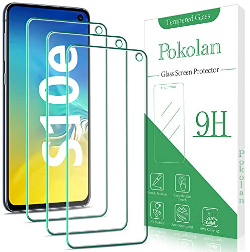 Pokolan Lot de 3 Verre Trempé pour Samsung Galaxy S10e, Film Protection écran Anti Empreinte, Anti Rayures, sans Bulles, Dureté 9H, HD Vitre Protecteur