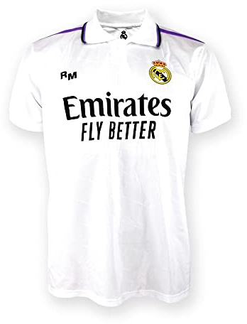 Real Madrid Camiseta CF 2022-23 Réplica Oficial Adulto Primera equipación fútbol. Talla Ropa - L EU