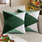 MIULEE Kissenbezug Dekorative Geometrische Muster Dekokissen Skandinavisch Kissenhülle Sofakissen Zierkissen Diamant Modern für Sofa Wohnzimmer Schlafzimmer 40x40 cm 2er Set Dunkelgrün