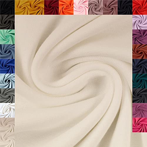 Swafing Eike Sweat Wintersweat unifarben Coupon (naturweiß, 0,5m) (009) + 26 weitere Farben