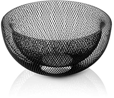 WAS Germany Korb, Ø 29,5 cm, Höhe 15 cm, schwarz, pulverbeschichtet, Metall