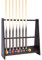 SanBouSi Billard Queueständer Queue Halter für 10 Billard Queues, Pool Queue Rack Bodenständer Stangenständer Floor Billard-Queue Ständer Für Schule Heim Verein, Braun