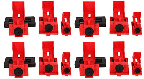 Cyrank Leistungsschalter-Sperrvorrichtung, 12 Stück Einpolige Leistungsschalter-Sperrvorrichtung, Nylon-Leistungsschalterklemme Am Sperr-Tagout-Kit