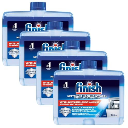 Finish Nettoyant Machine Intégral Lot de 4 Flacons de 250 ml