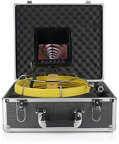 KAOLALI Endoskopkamera 30M mit DVR 5 Zoll LCD Monitor, Abflusskamera IP68 Wasserdicht Rohrinspektionskamera Kanalrohrkamera mit 8GB SD-Karte, Video Inspektion Endoskop für Klempner