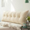 Luxus-Rückenkissen für Kingsize-Bett, Kopfteil, Lesekissen, Dreieckskissen, extra weiche Sofa-Rückenlehne zum Fernsehen oder Spielen, 200 cm (180 x 55 x 20 cm, Beige)