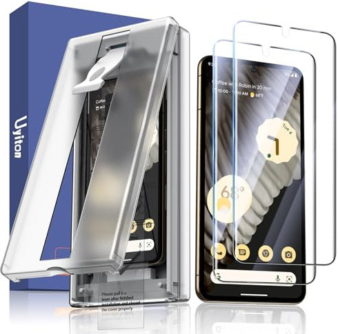 Uyiton für Google Pixel 7 Pro Schutzfolie,Premium PET Vollabdeckung Panzer Schutz Glas,Intelligente Installation,Fingerabdruck-ID Unterstützen,Displayschutz für Pixel 7 Pro,2 Stück