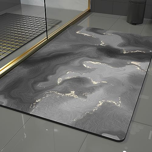 Tapis de Bain en Pierre de diatomée – Doux et Confortable, Tapis de Bain en Pierre Super Absorbant et antidérapant