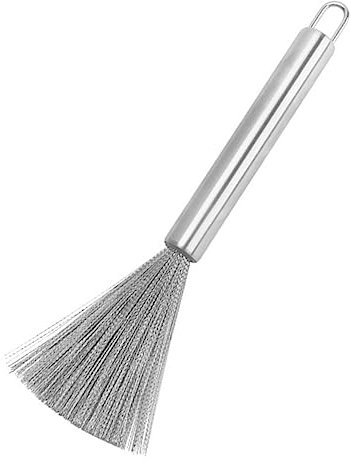 CLISPEED Cepillo Limpiador de Sartenes de Acero Inoxidable Cepillo Limpiador de Platos Estropajo de Metal para Limpieza de Cocina Lavado de Utensilios de Cocina