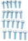 20 pièces T27 M5 * 12 vis cannelée for Stihl for oléo-mac for Dolmar for Makita tronçonneuse débroussailleuse souffleur coupe-bordure taille-haie disque coupe tarière